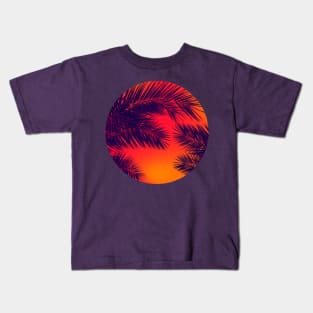 Palm Tree Sunset Kids T-Shirt